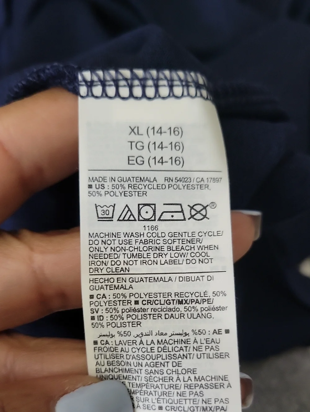 Old Navy Boy's Athletic Navy Polo Shirt